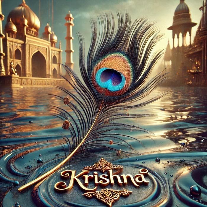 Peace and faith krishna name dp