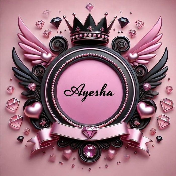 Pink pastel ayesha name dp cute aesthetic