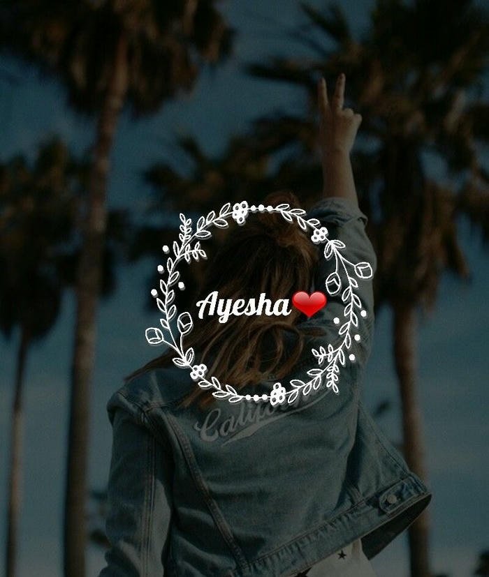 Shadow face ayesha name dp mysterious look