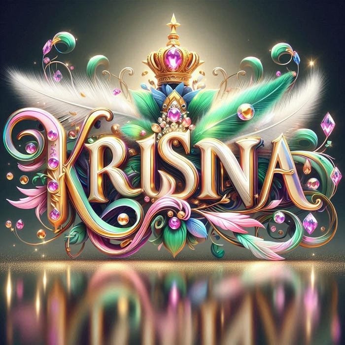 Spiritual energy krishna name dp
