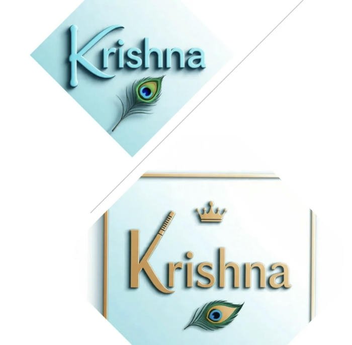 Spiritual light through krishna name dp image