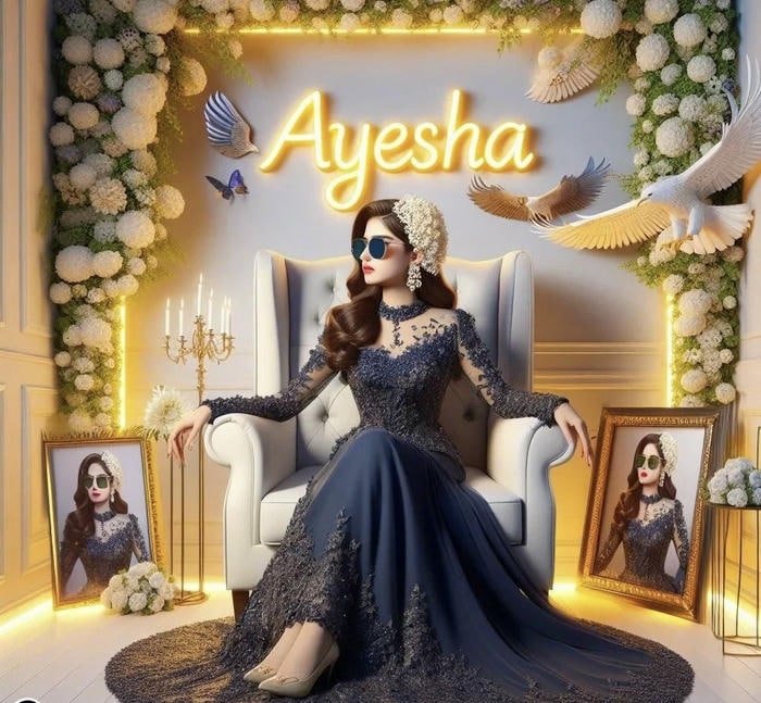 Summer vibes ayesha name dp bright smile