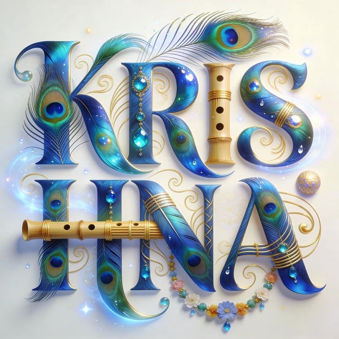 Tranquil vibes using krishna name dp
