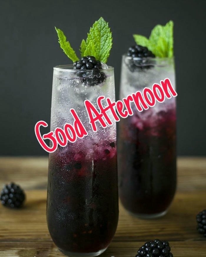 Two dark drinks mint garnish summer afternoon refreshment view