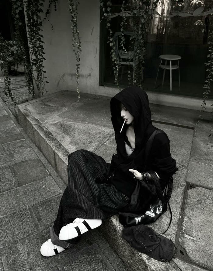 Urban style with black dp for girls