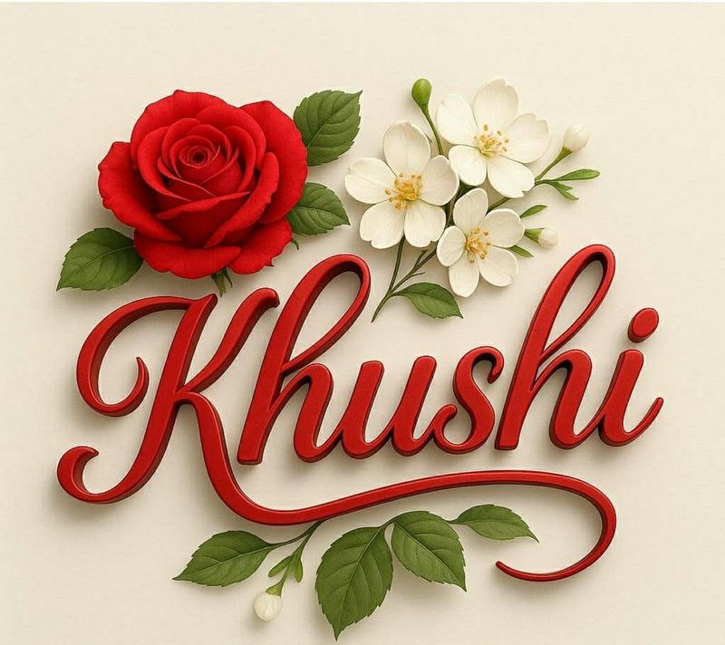 aqua mint rose color letters khushi name dp
