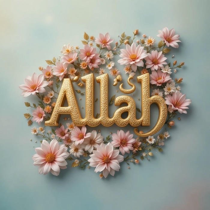 blessed heart with allah name dp