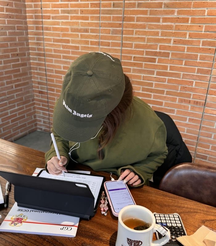 clean desk study girl dp setup