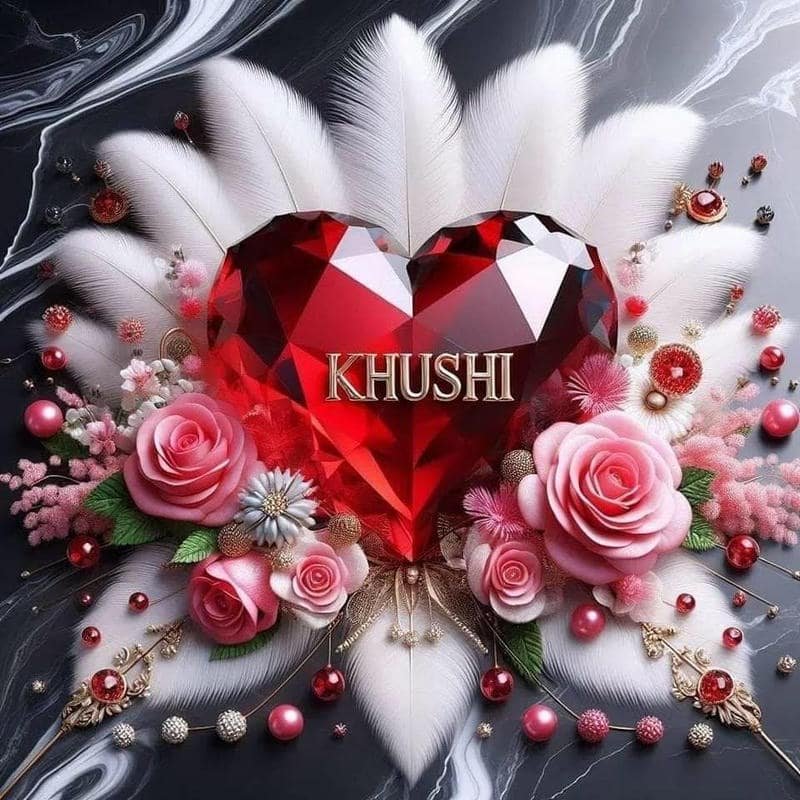 colorful cute calligraphy khushi name dp