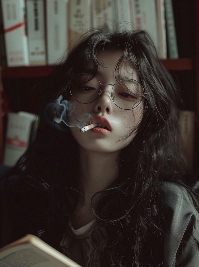 cool attitude smoking girl dp urban vibe