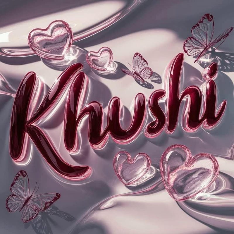 cute spring theme lettering khushi name dp
