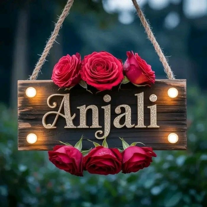 elegant spirit lives around anjali name dp