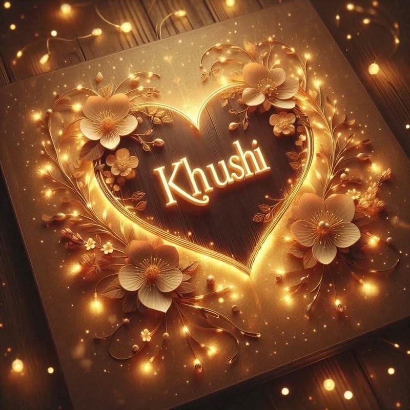 floral colorful letters for khushi name dp