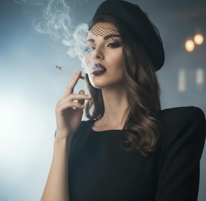 free spirit smoking girl dp stylish vibe