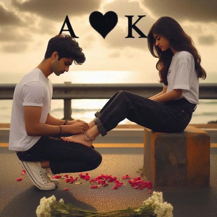 glowing princess ak name dp in dreamy style