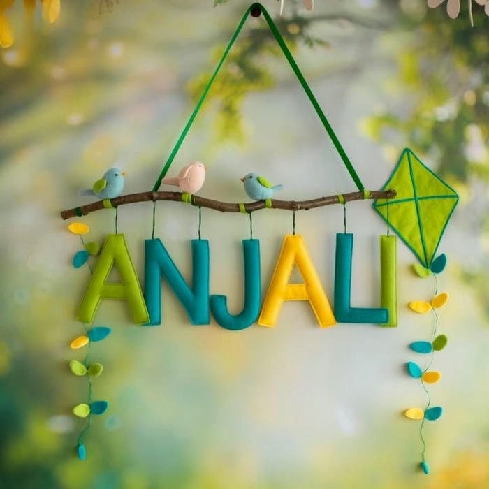 grace flows through anjali name dp softly