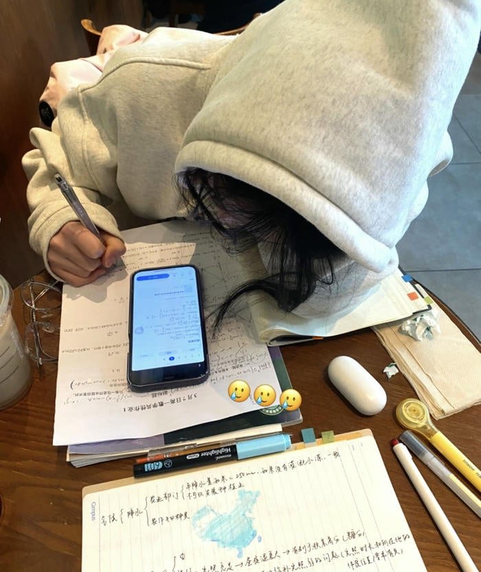 hardworking student study girl dp focus