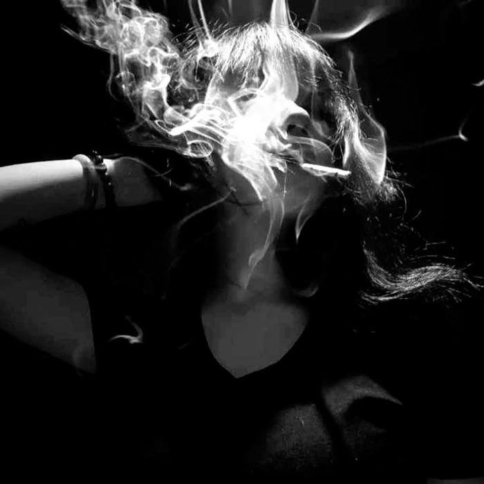 late night smoking girl dp calm mood