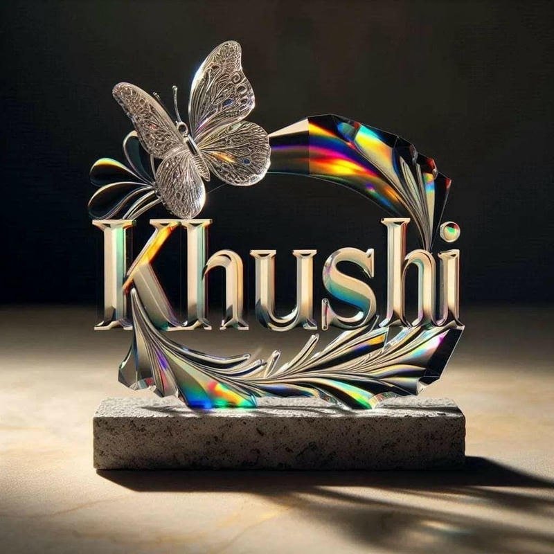 lovely blossom text design khushi name dp