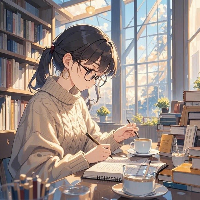 mindful learning study girl dp calm