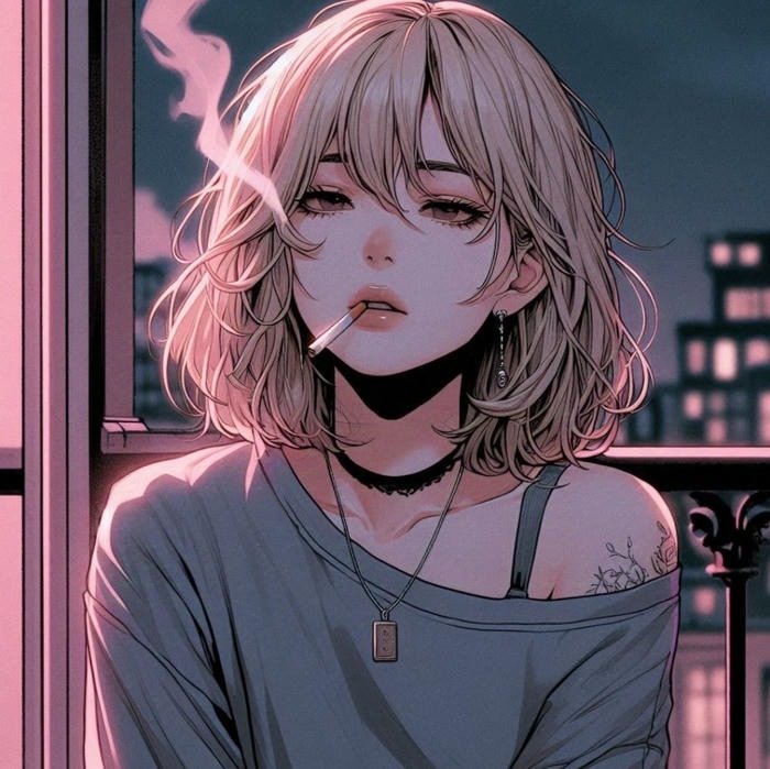 moody smoking girl dp dark aesthetic vibe