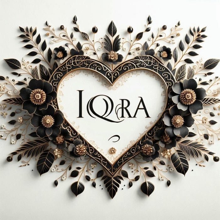 peaceful aura lives around iqra name dp