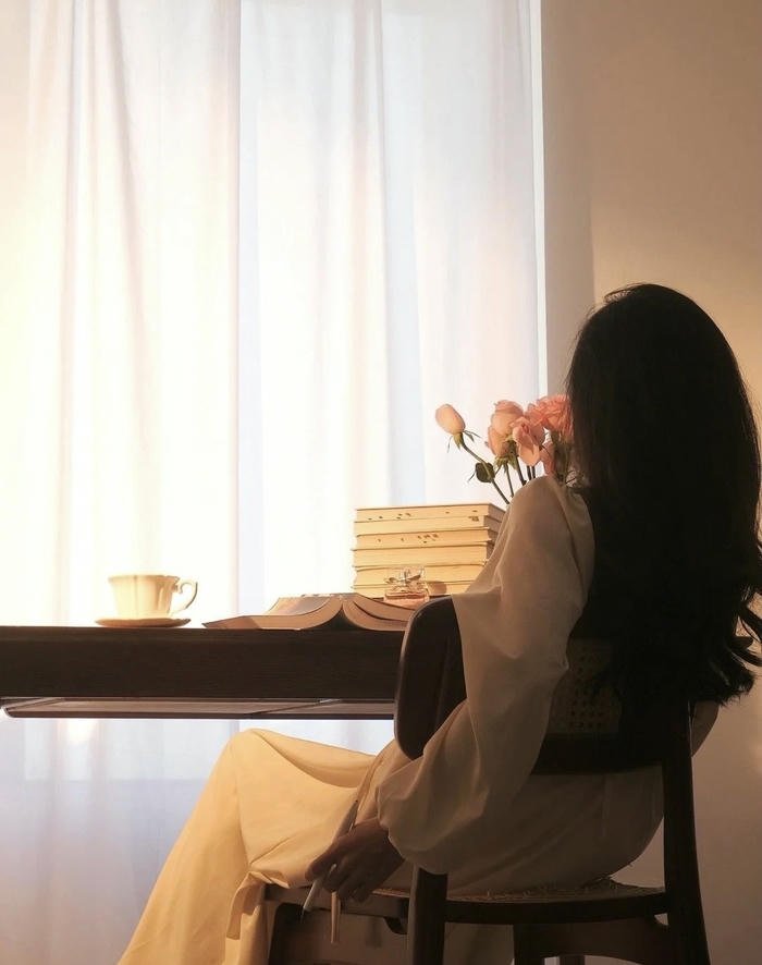 poised stance smart girl dp portrait