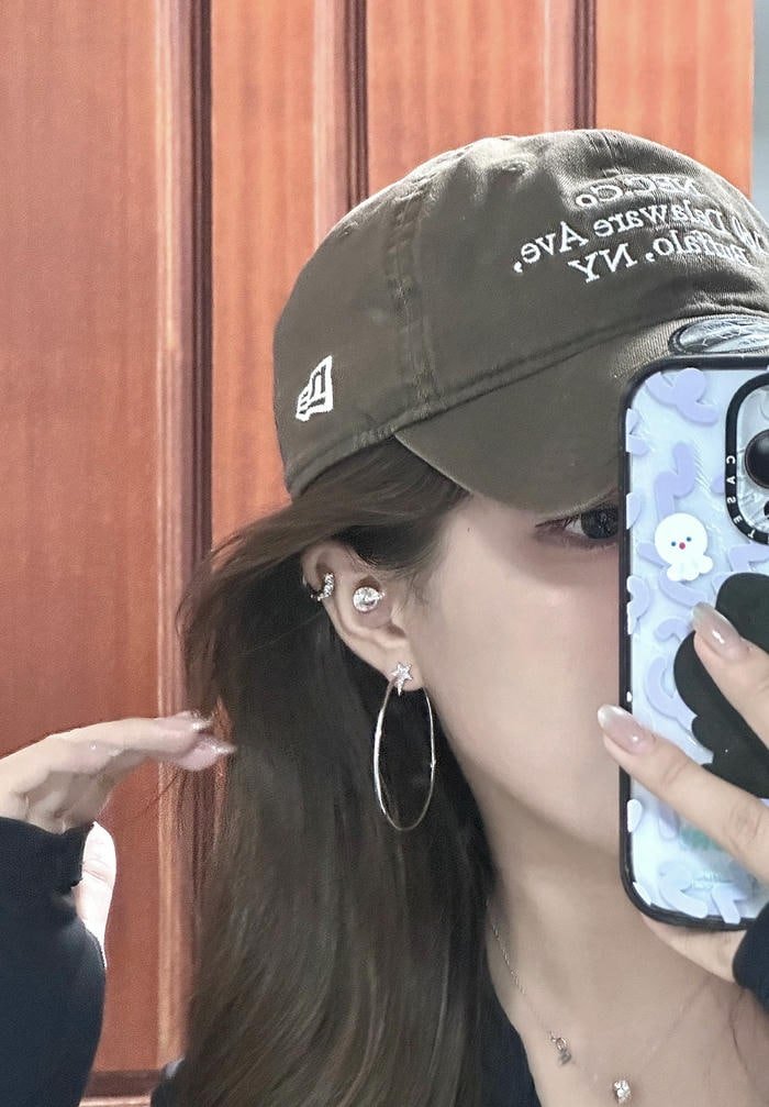 pure elegance framed by girl earrings dp