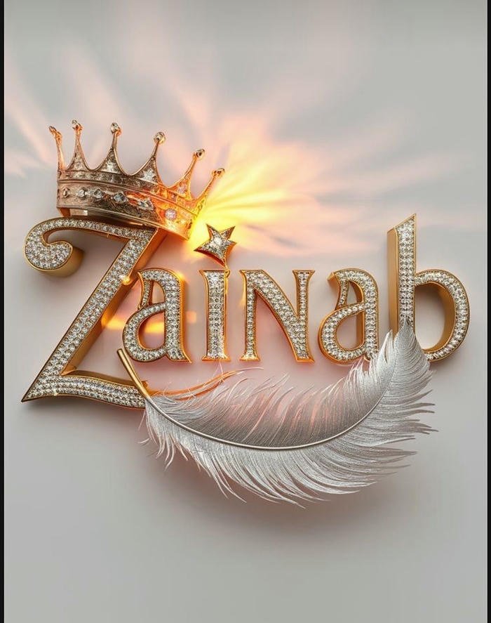 silent moon zainab name dp style
