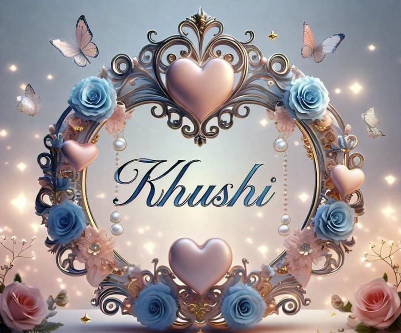 silent roads glow under khushi name dp