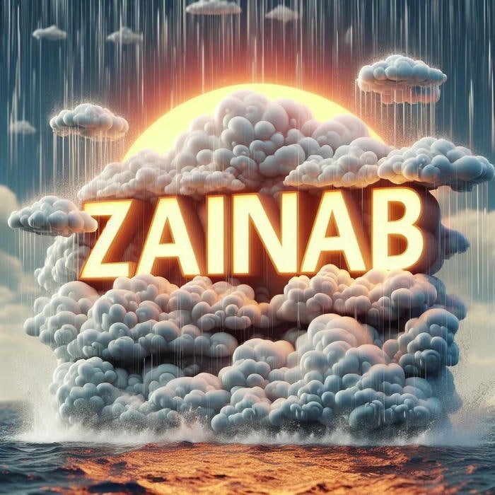 simple luxury zainab name dp design