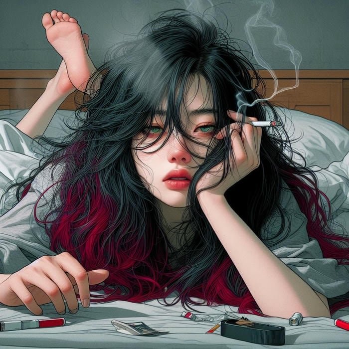 soft shadows smoking girl dp cinematic feel