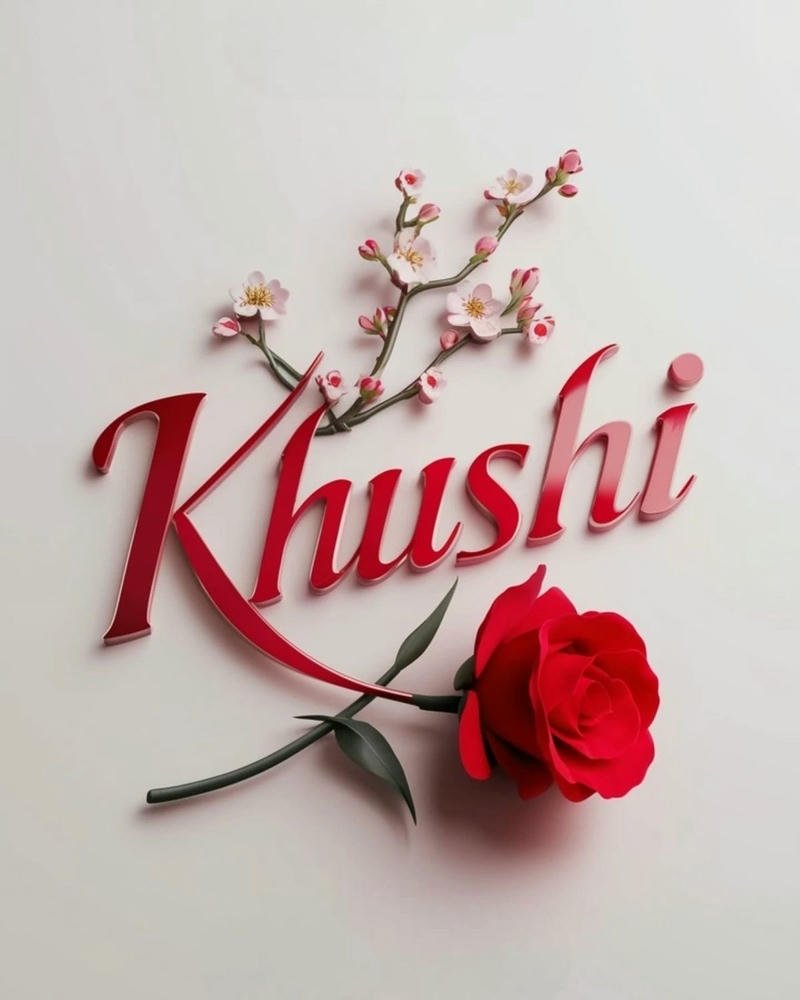 sparkling cherry blossom font khushi name dp