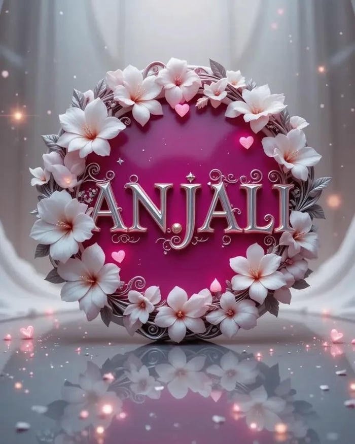 stylish aura frames anjali name dp perfectly