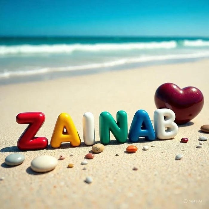 stylish text zainab name dp art