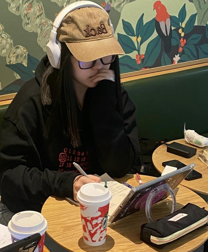 thoughtful learner study girl dp scene