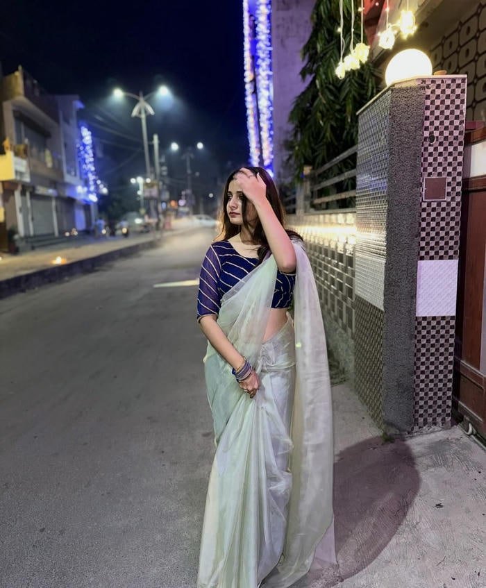 traditional lines frame saree girl dp