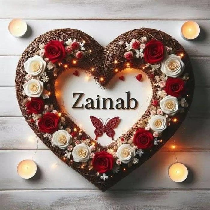 zainab name dp aesthetic lettering style