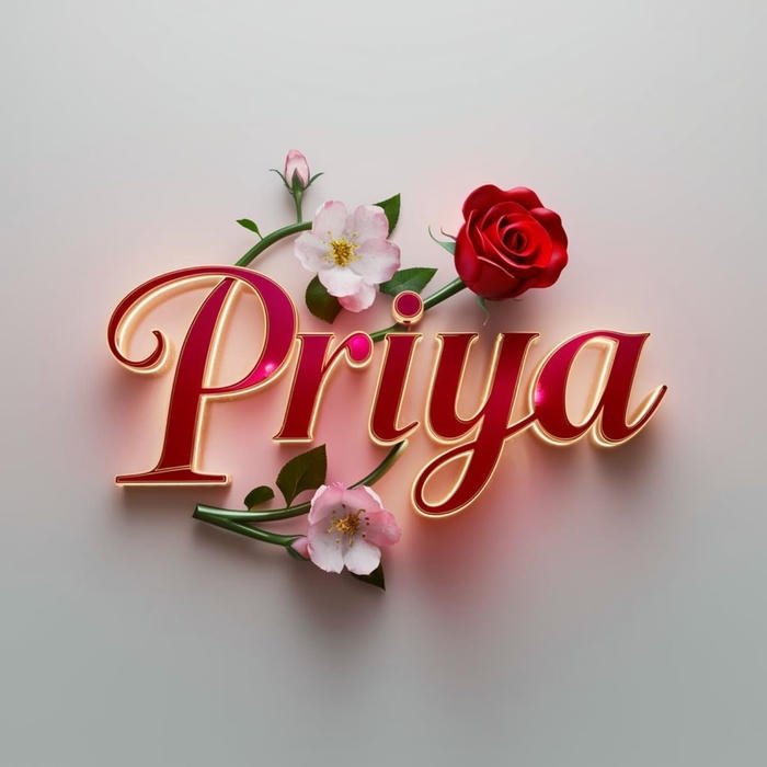 Aesthetic vibes defining priya name dp clearly