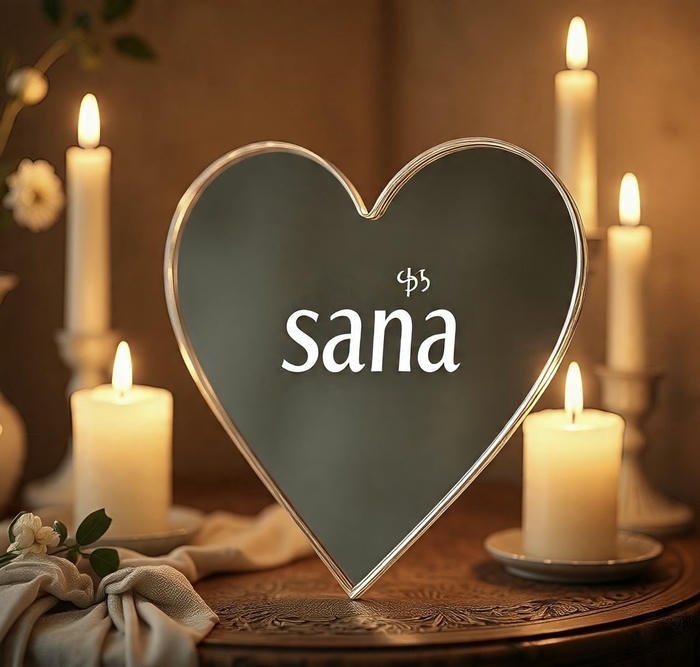 Angel face glow name dp sana