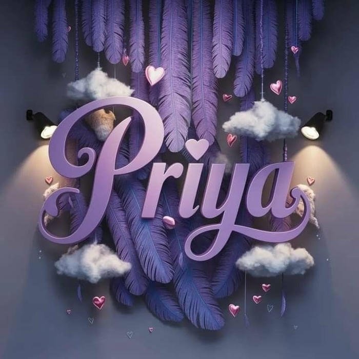 Calm and classy look in priya name dp
