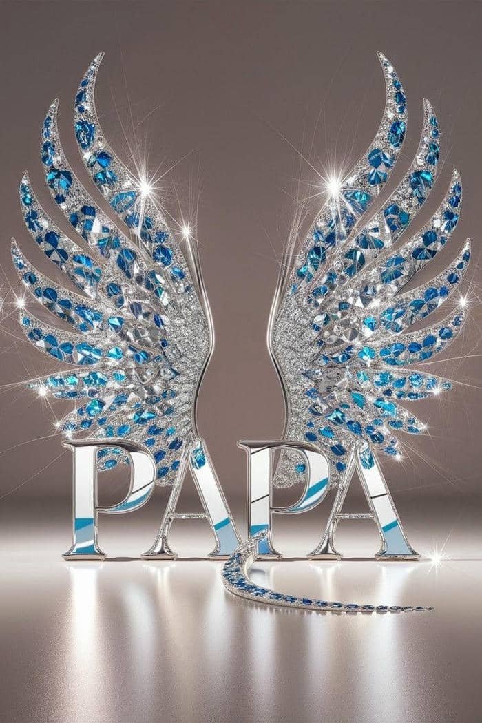 Classic vibe Papa name dp design