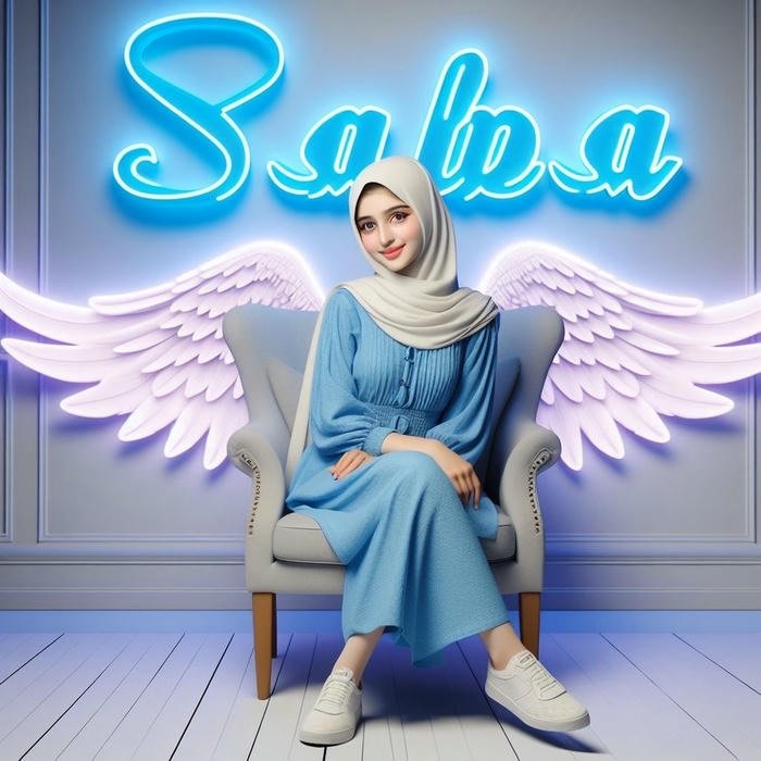 Classy simple girl vibe saba name dp