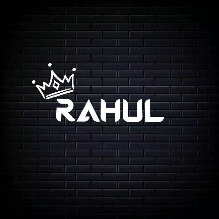 Clean background highlights rahul name dp