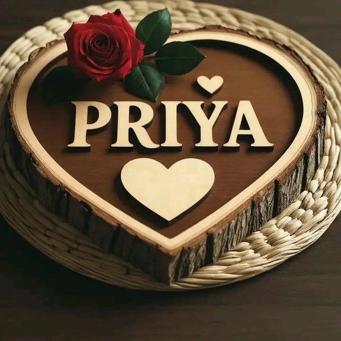 Clean background suits priya name dp heart