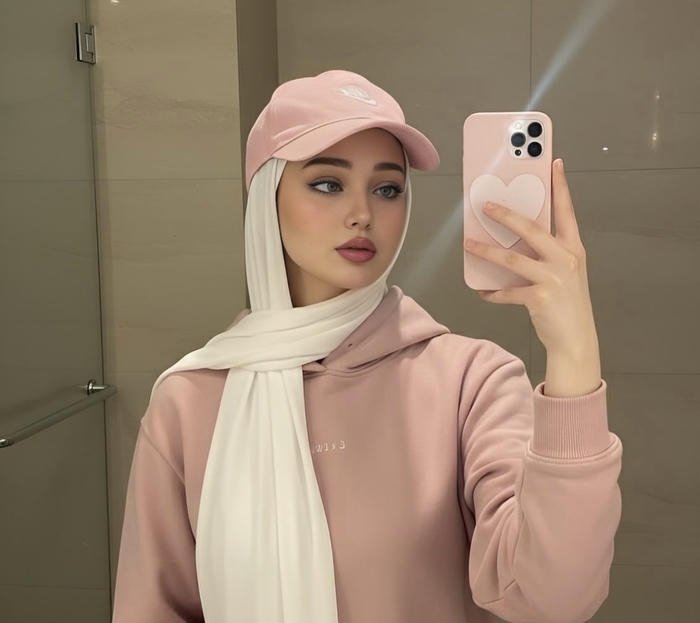 Confident expression muslim girl dp photo