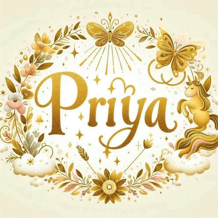 Cute portrait for priya name dp
