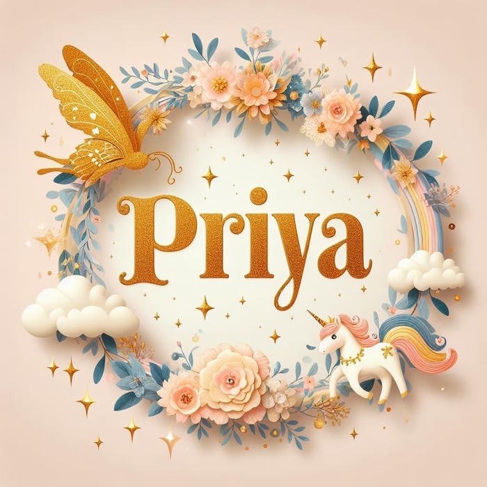 Elegant avatar idea for priya name dp