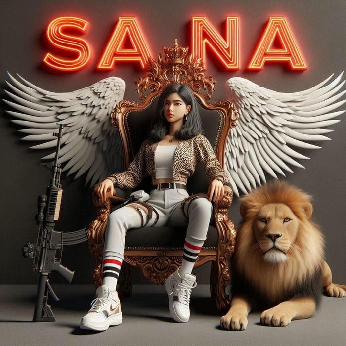 Elegant profile glow dp name sana