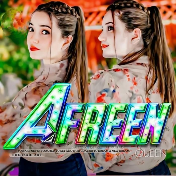 Elegant silver sparkle theme afeen name dp